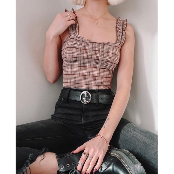 🆕Plaid Ruffle Bodysuit - Picture 4 of 8